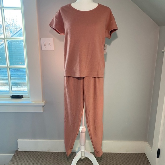 Tommy John waffle jogger and crew neck short sleeve loungewear set. Mixed size - Picture 1 of 8